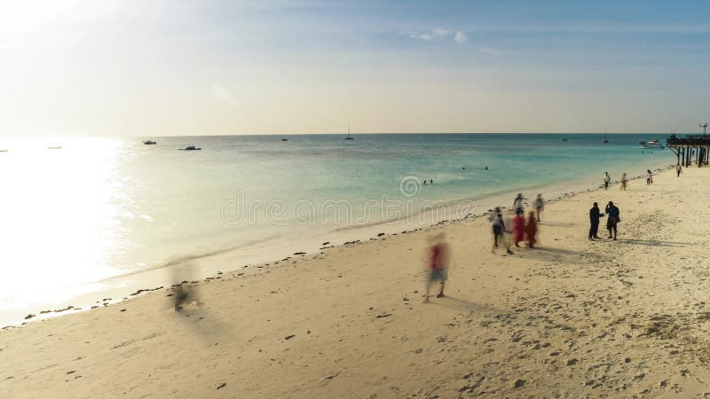 非洲海滨美丽的景色从高度， timelapse的