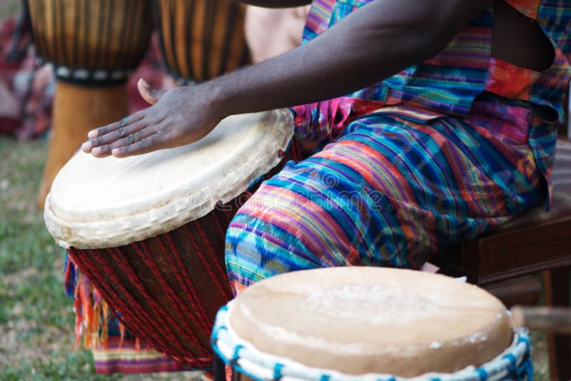非洲djembe 免版税库存图片