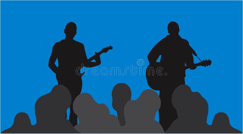 Download 音乐会 向量例证. 插画 包括有 吉他, 音乐家, 剪影, 艺术, 人群, bambi, 音乐会, 风扇, 显示 - 62465