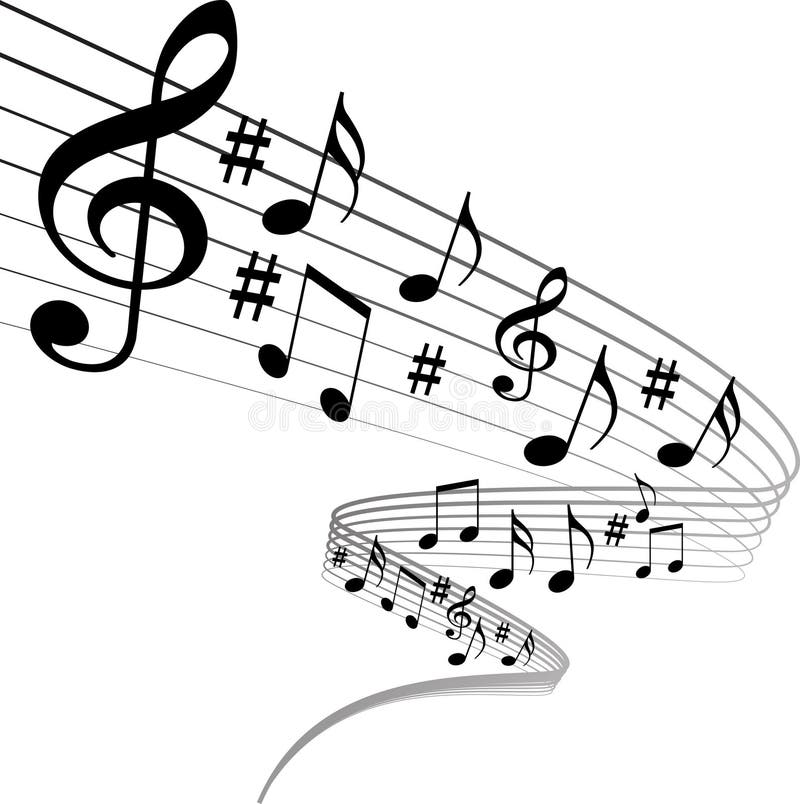 Vector illustration of music notes. Vector illustration of music notes