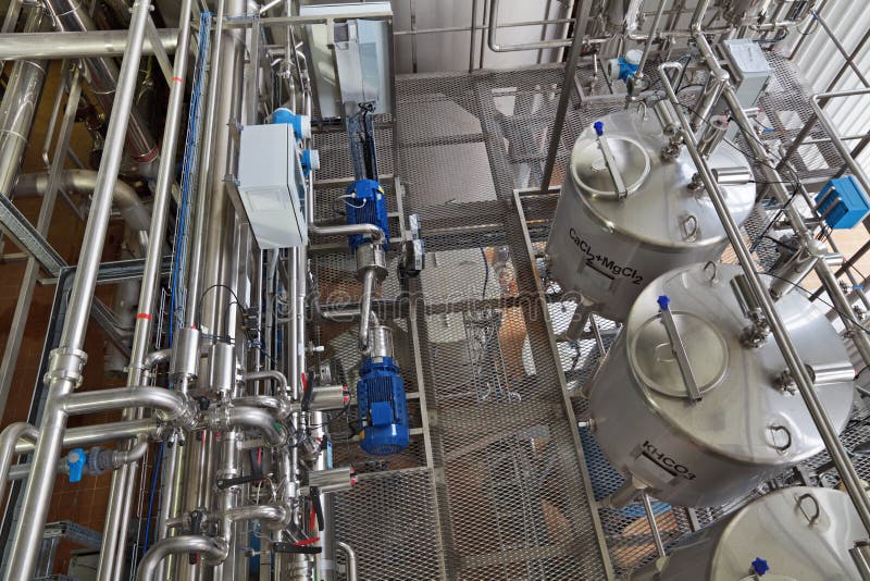 The interior of the brewery. Concomitant production of machine - preparation of drinking water. The interior of the brewery. Concomitant production of machine - preparation of drinking water.