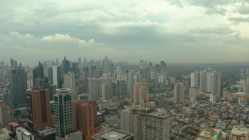 马尼拉全景 菲律宾首都马尼拉 早晨的现代都市，顶景