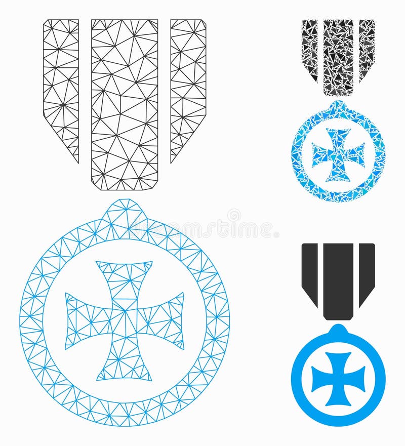 Mesh maltese cross model with triangle mosaic icon. Wire frame triangular mesh of maltese cross. Vector composition of triangle elements in different sizes, and color hues. Mesh maltese cross model with triangle mosaic icon. Wire frame triangular mesh of maltese cross. Vector composition of triangle elements in different sizes, and color hues.