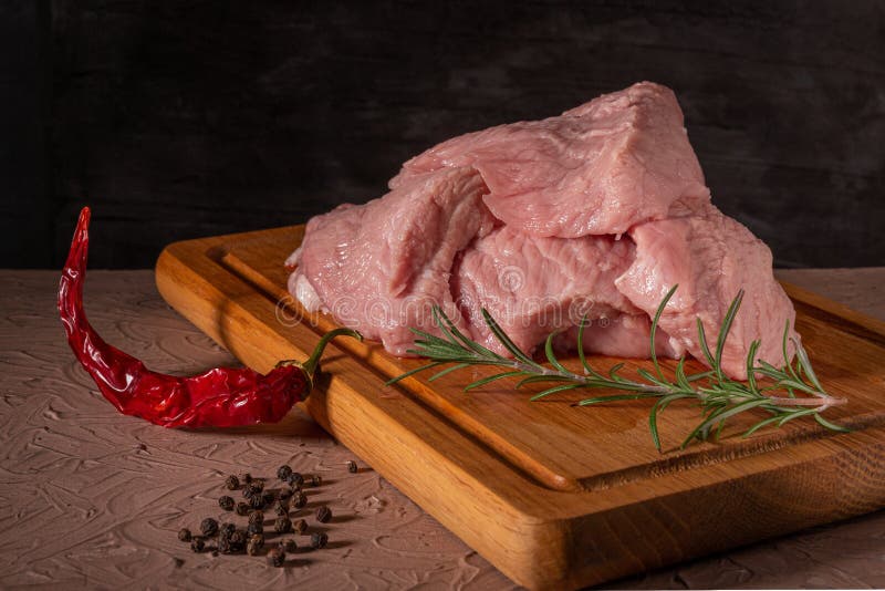 鲜生猪肉 免版税库存照片