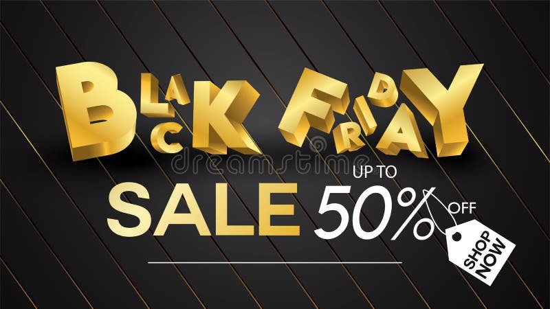 黑星期五销售横幅布局设计背景黑色和金子50%折扣提议 对艺术模板设计,小册子样式, bann 向量例证 黑星期五销售横幅布局设计背景黑色和金子50%折扣提议 对艺术模板设计,小册子样式, bann 向量例证