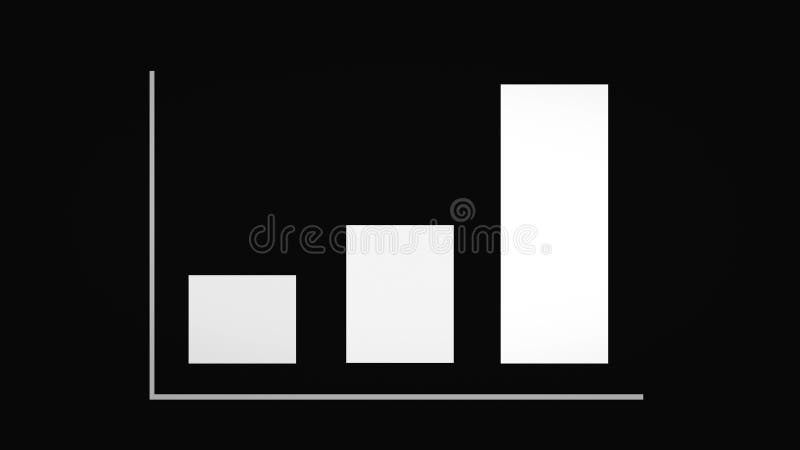 黑白比较条形图第三是增长最快的进度摘要报告新的2d动画