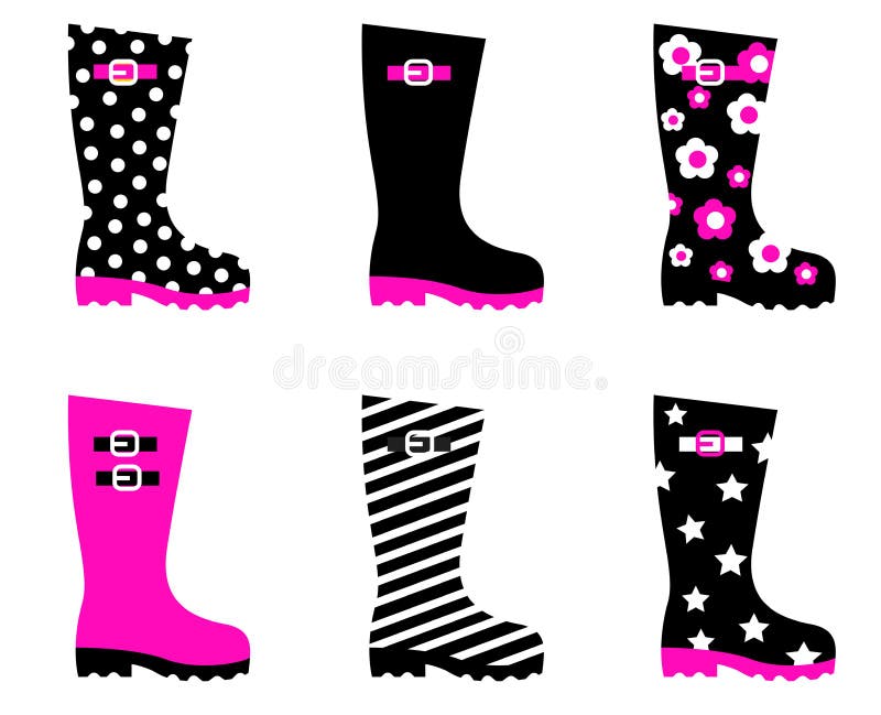 Fashion accessories boots collection isolated on white. Vector collection. Fashion accessories boots collection isolated on white. Vector collection