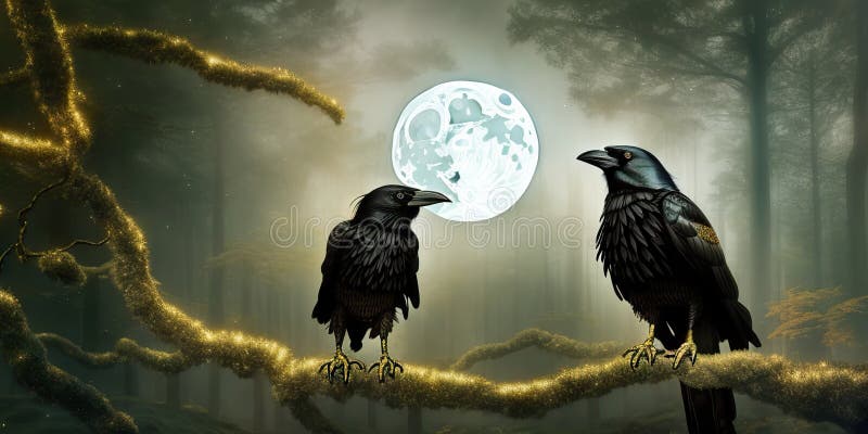 黑色哥特式万圣节恐惧的神秘幽鸟 库存图片