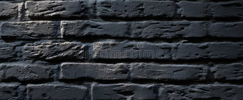 黑色砖墙的纹理与城市美感背景的AI生成 图库摄影