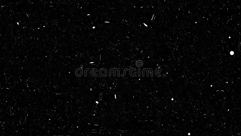 黑色背景中的白噪声灰尘颗粒和划痕. 视频效果覆盖背景 股票视频