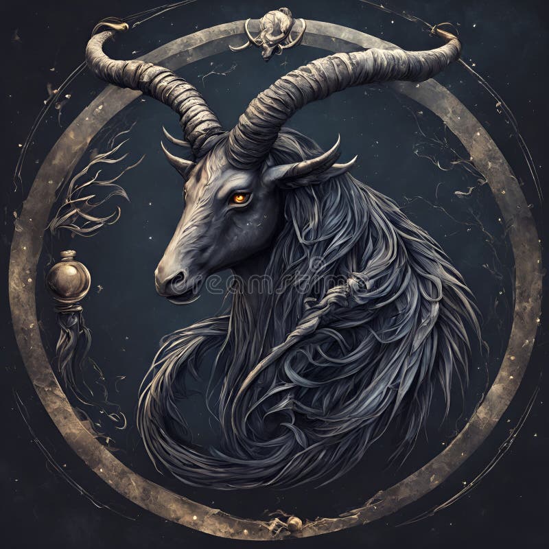 黑魔角星座的奇幻风格 库存例证