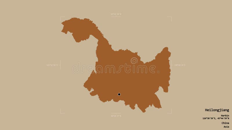 黑龙江. 边界框. 图案 库存例证