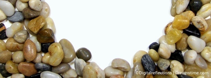 Small stones with space for copy