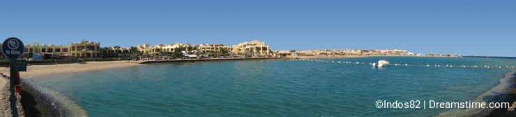 Hotel's beach panorama