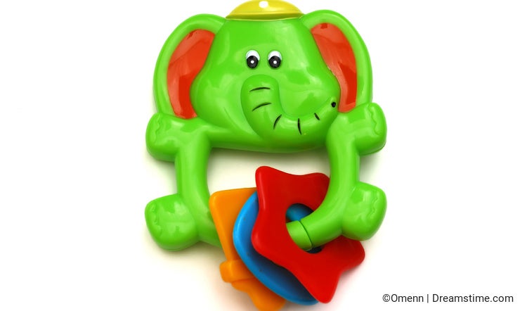 Green elephant rattle