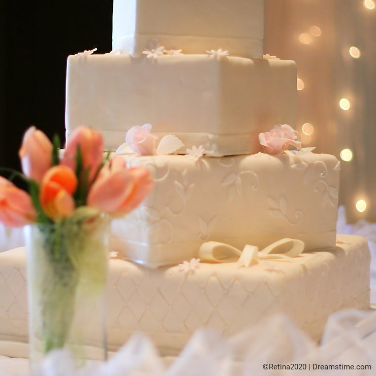 Wedding Cake - Square Shaped