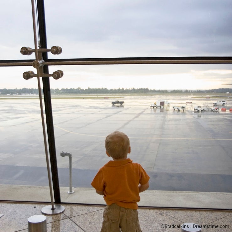 Boy in airport