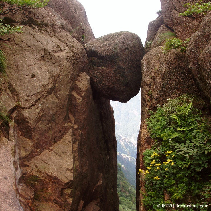The rock of Huangshan in China