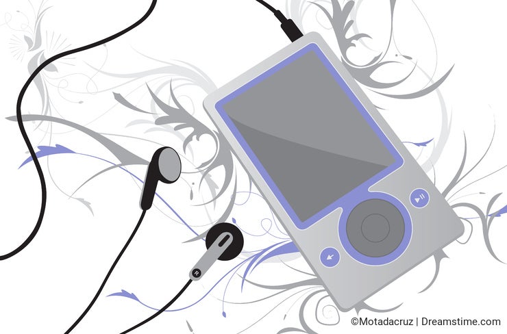 Mp3 player vector