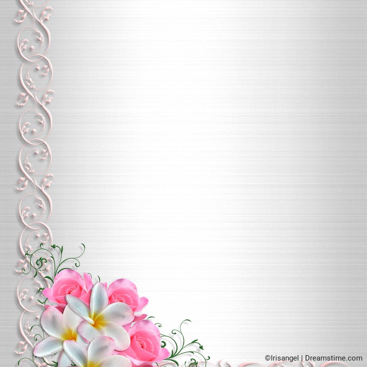 Wedding Invitation Background Floral Border
