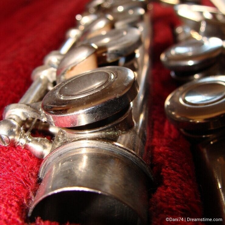 Buttons on the flute