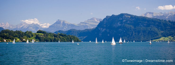 Lake in Luzern, Switzerland