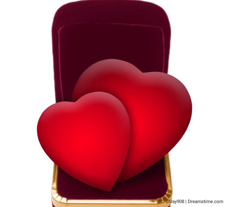 Two Hearts in Jewellery Box