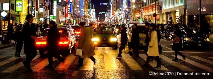 Ginza District in Tokyo