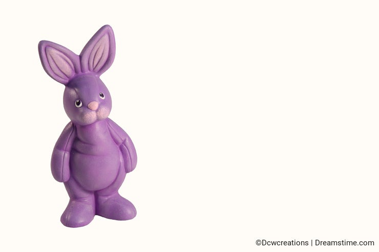Purple easter rabbit