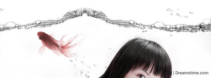 Girl with the goldfish