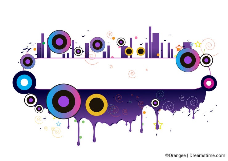 Abstract illustrated geometric banner