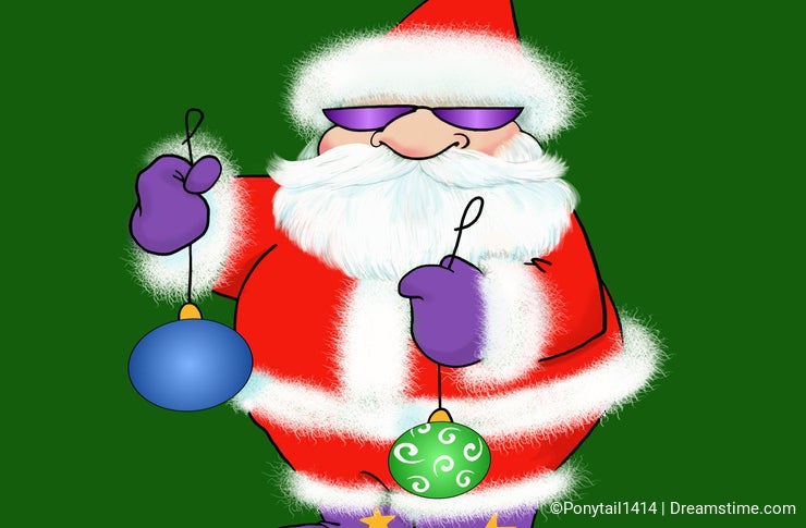 Cool Santa Claus With Ornaments