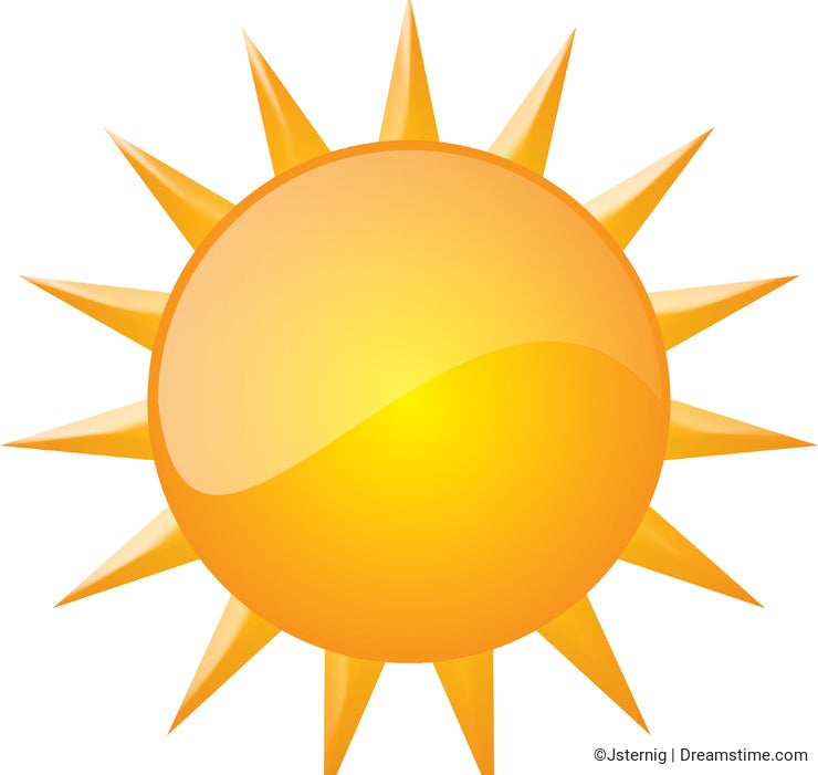 Graphic of sun (Vector Available)