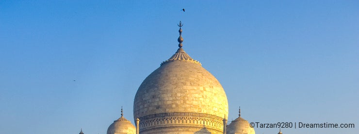 Taj Mahal and its reflection in water, HDR touched