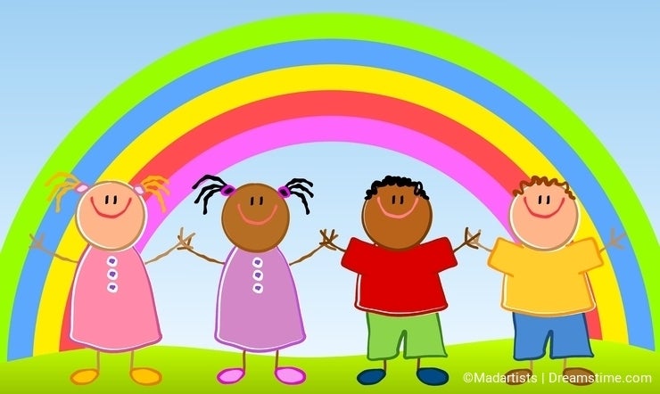 Children Under Rainbow