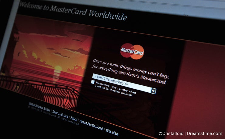 MasterCard.com main internet page