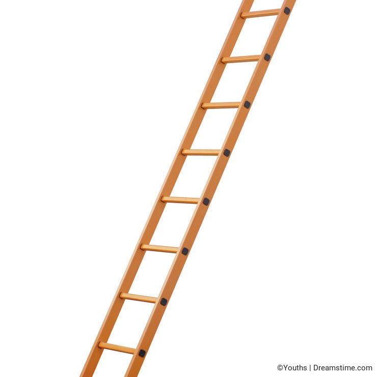 Ladder (Clipping path) isolated on white background