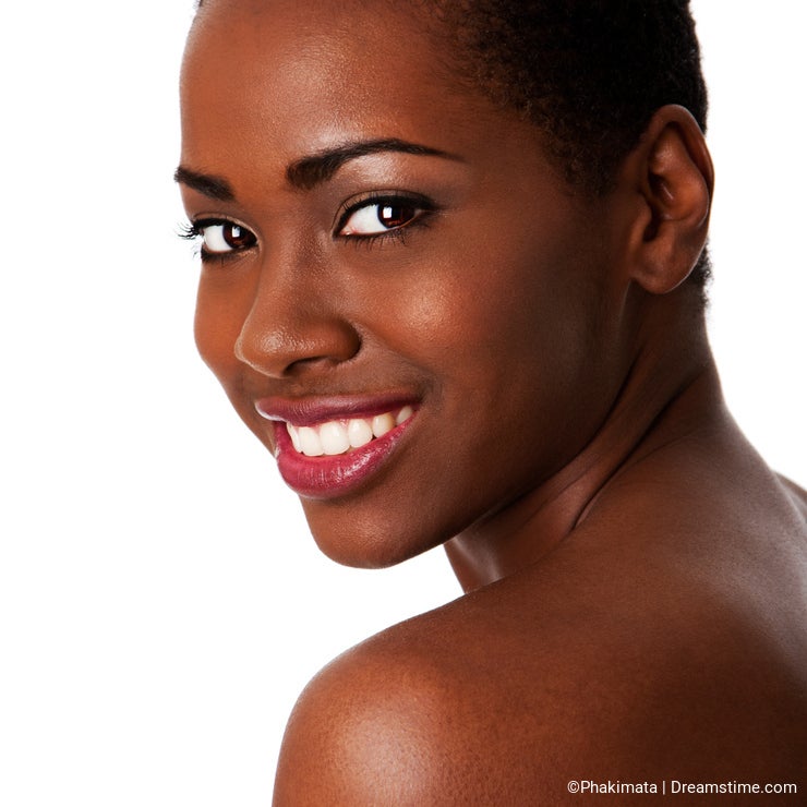 Happy smiling African woman, Beautiful teeth.