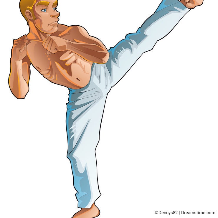 Martial art pose.