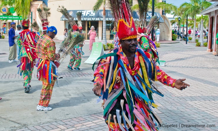 Traditional dancers in St. Kitts