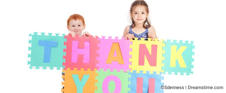 Kids thank you sign