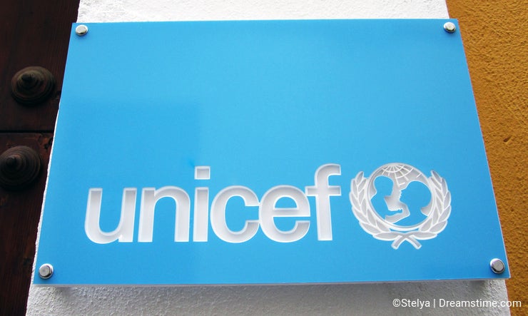 UNICEF Sign with Logo