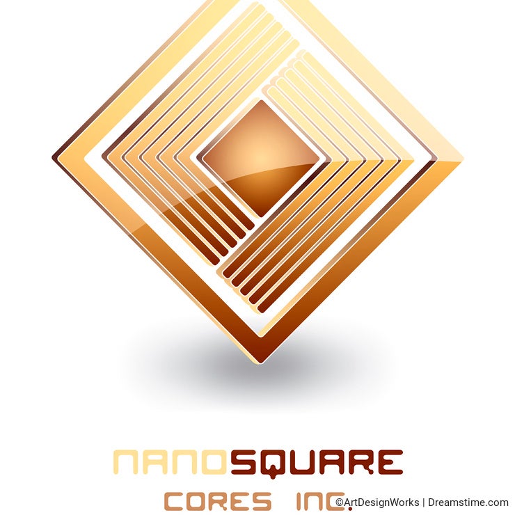 Nano technology processor cores logo sign