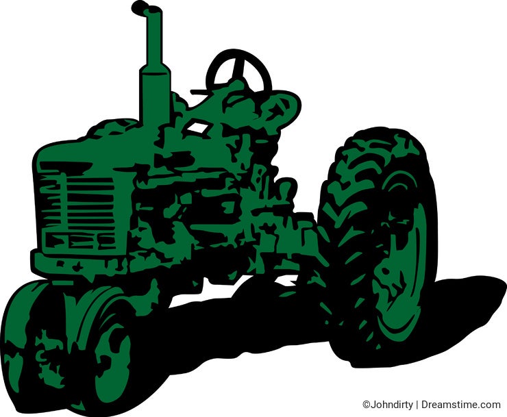 Vintage tractor clip art