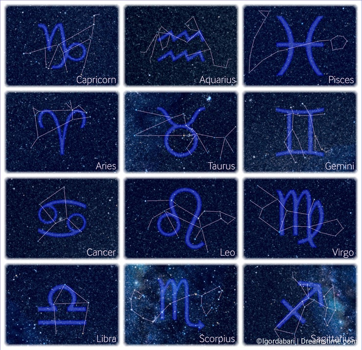 Zodiac signs stars