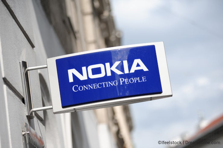 Sign of the NOKIA store in Helsinki