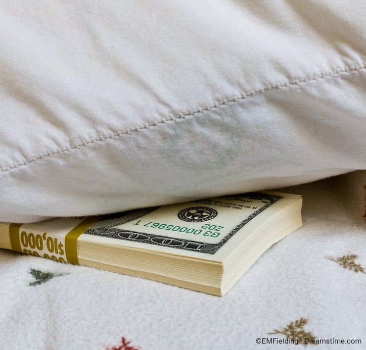 Money Under Pillow