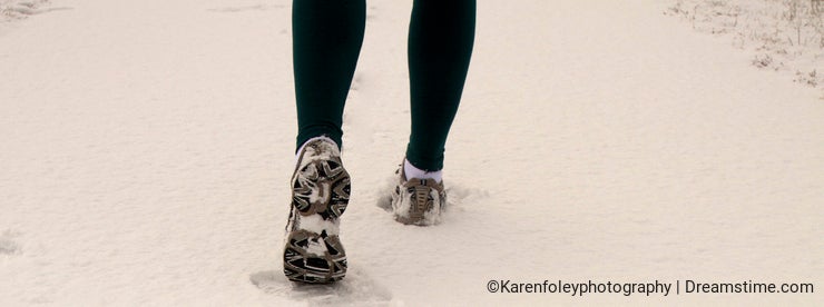 Winter Jogging Footprints