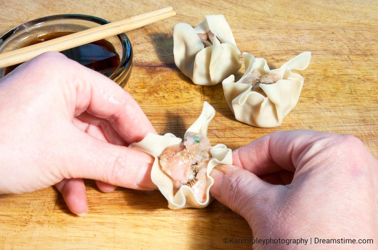 Making Shu Mai Dumplings