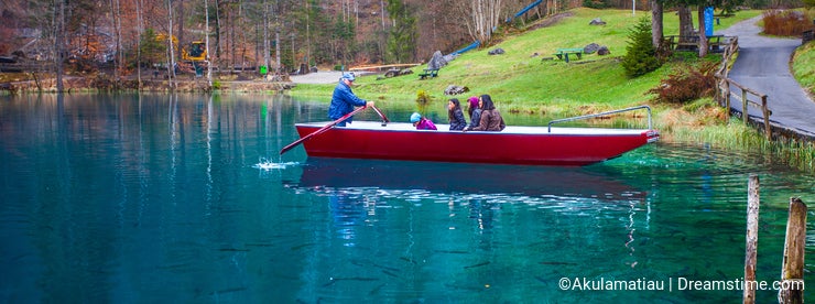 Blausee, Switzerland - Sightseeing In Red Boats